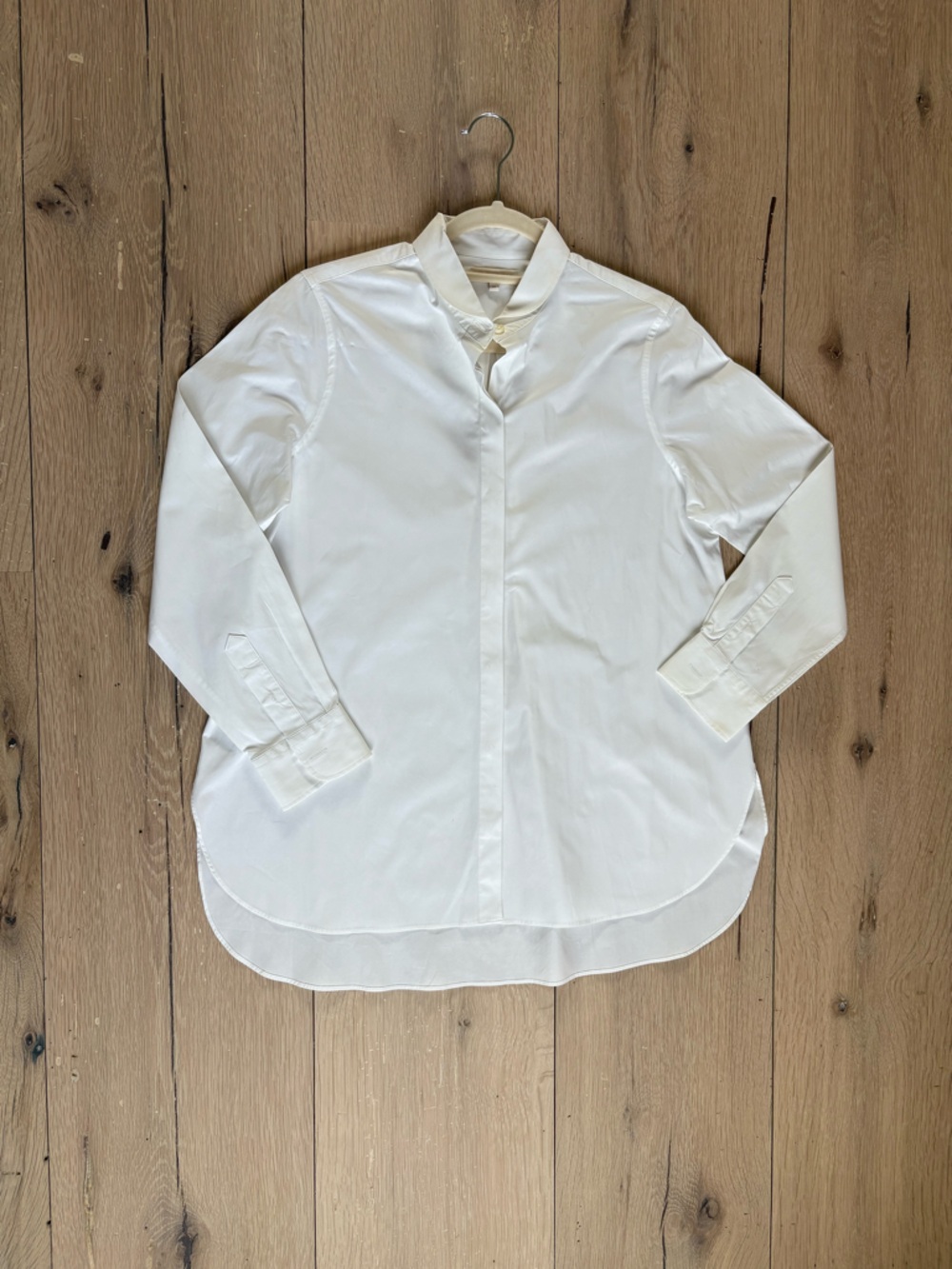 ANN MASHBURN White Long-Sleeve Button Shirt Medium